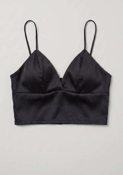 Satynowy biustonosz bralette