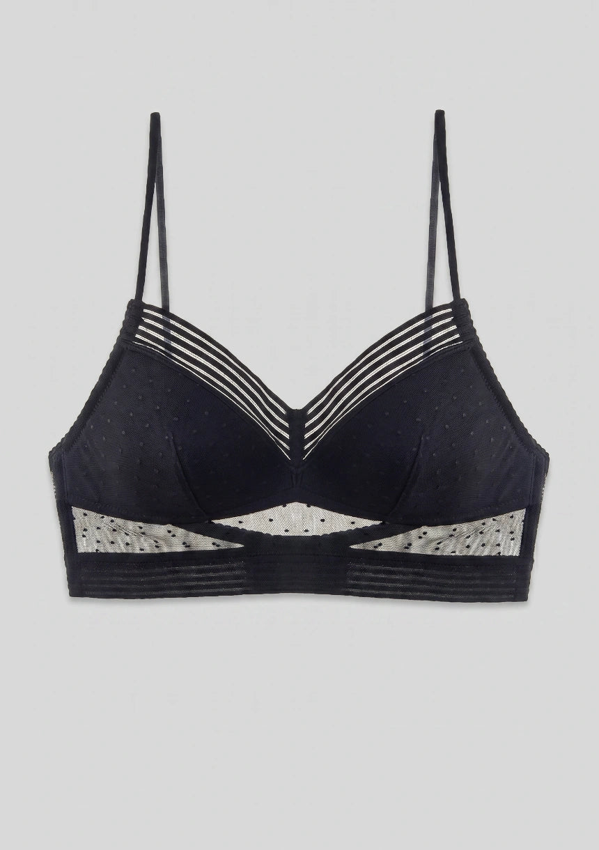 Biustonosz bralette z obniżonym zapięciem
