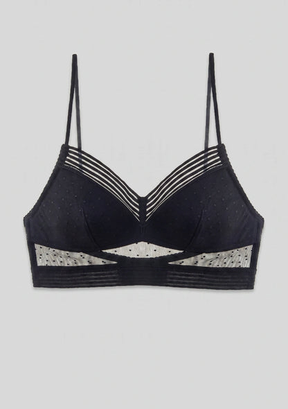 Biustonosz bralette z obniżonym zapięciem