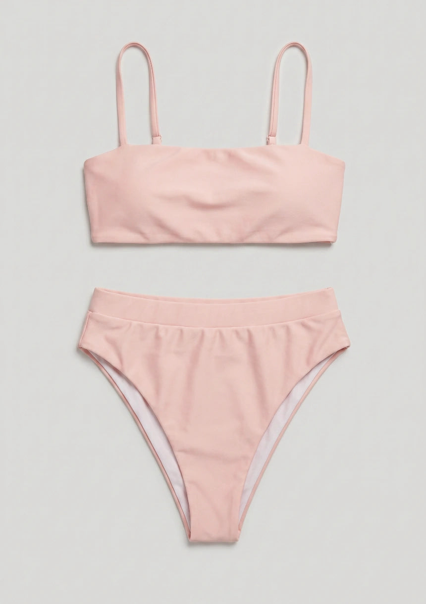 Dwuczęściowy strój kąpielowy bikini z wysokim stanem