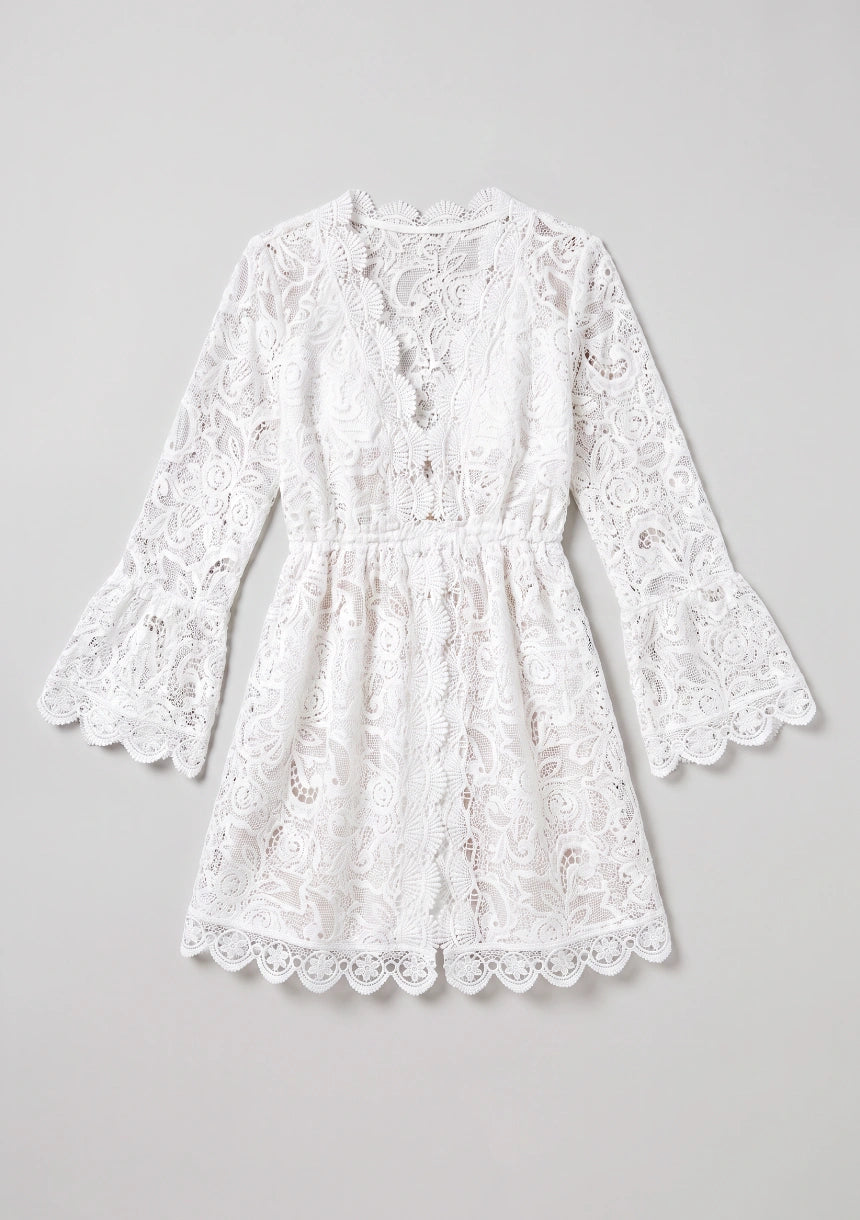Koronkowe kimono plażowe