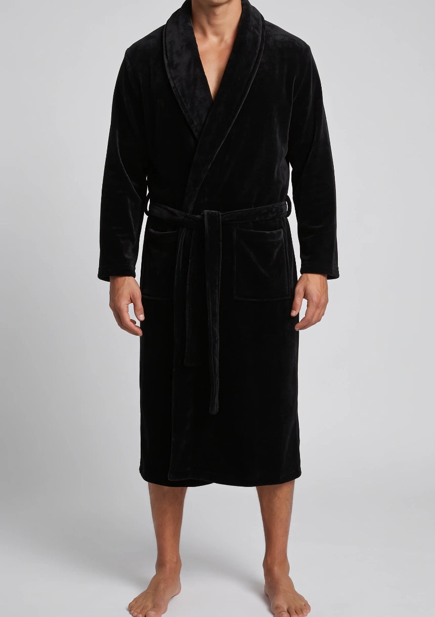 Welurowy szlafrok męski