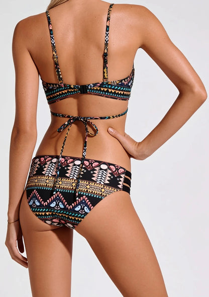 Strój kąpielowy dwuczęściowy bikini w azteckie wzory