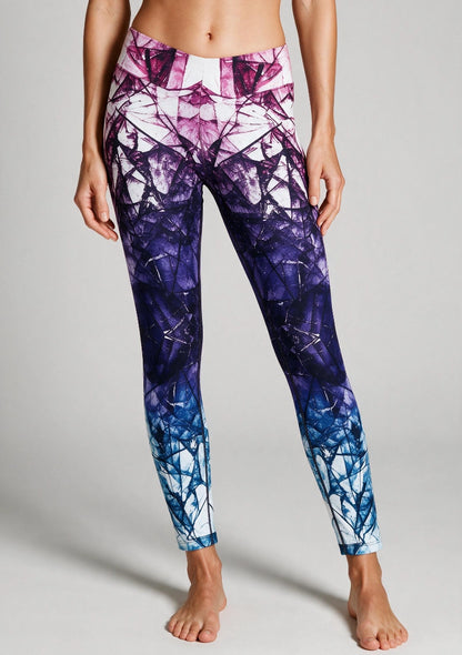 Wzorzyste legginsy sportowe