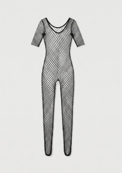 Bodystocking kabaretki z długim rękawem