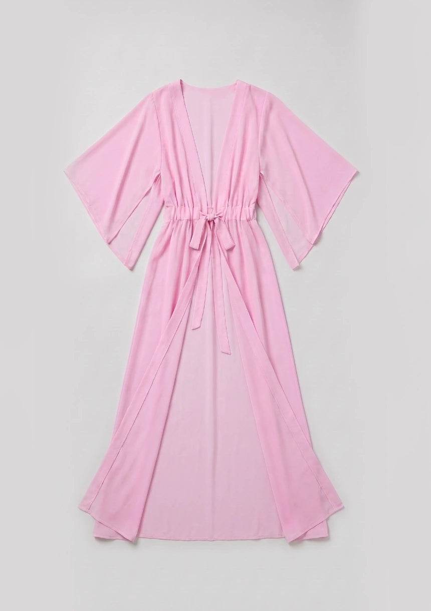 Długie kimono plażowe