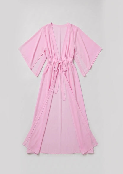 Długie kimono plażowe