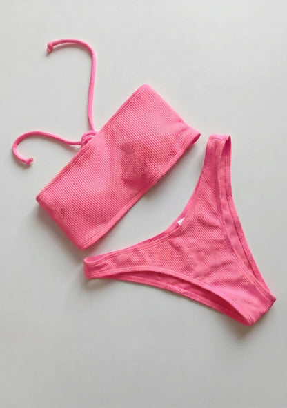 Dwuczęściowy strój kąpielowy bikini bandeau