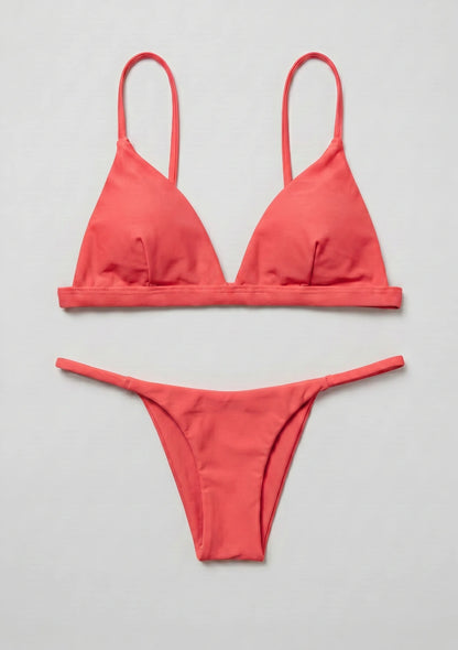 Dwuczęściowy strój kąpielowy bikini z trójkątnymi miseczkami