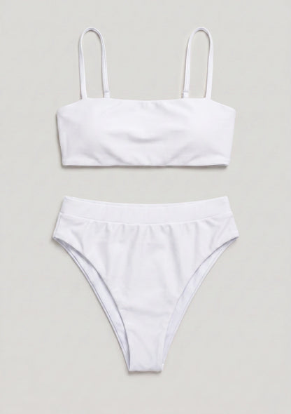Dwuczęściowy strój kąpielowy bikini z wysokim stanem