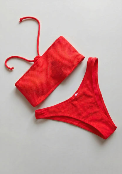 Dwuczęściowy strój kąpielowy bikini bandeau