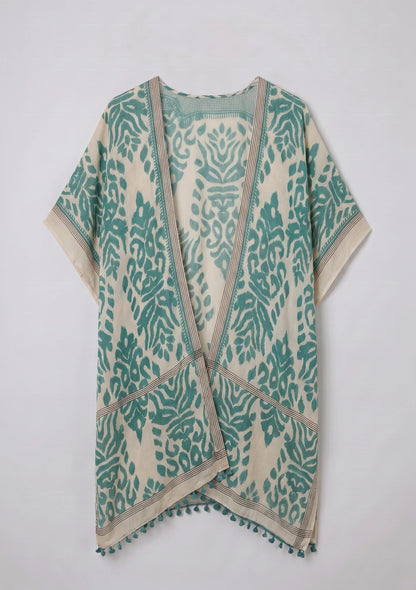 Klasyczne kimono plażowe w ornamenty
