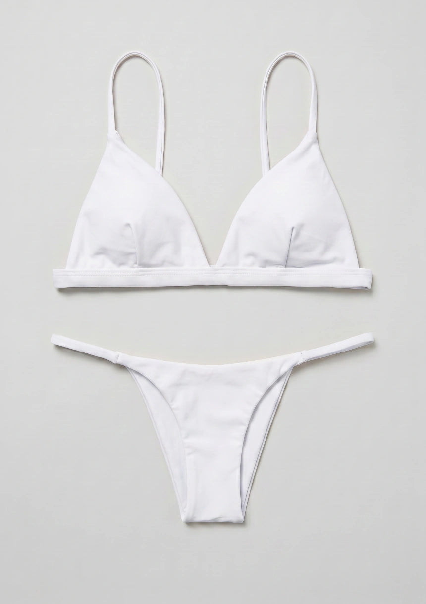 Dwuczęściowy strój kąpielowy bikini z trójkątnymi miseczkami
