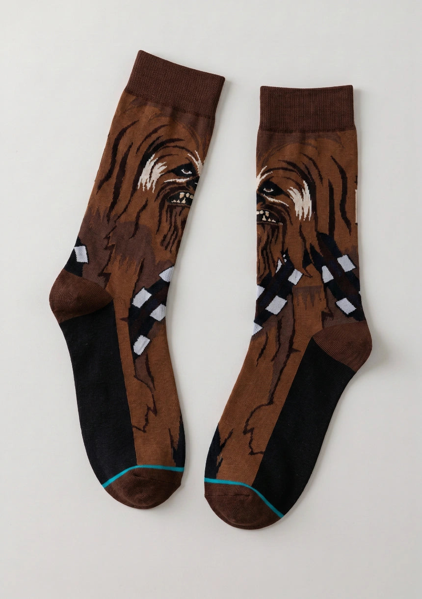 Długie skarpetki męskie z bohaterami Star Wars