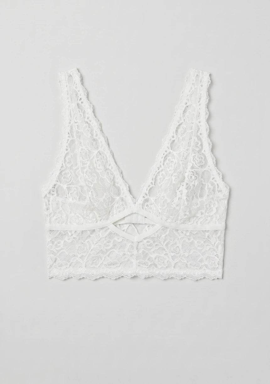 Trójkątny biustonosz koronkowy bralette