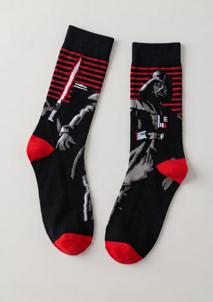 Długie skarpetki męskie z bohaterami Star Wars