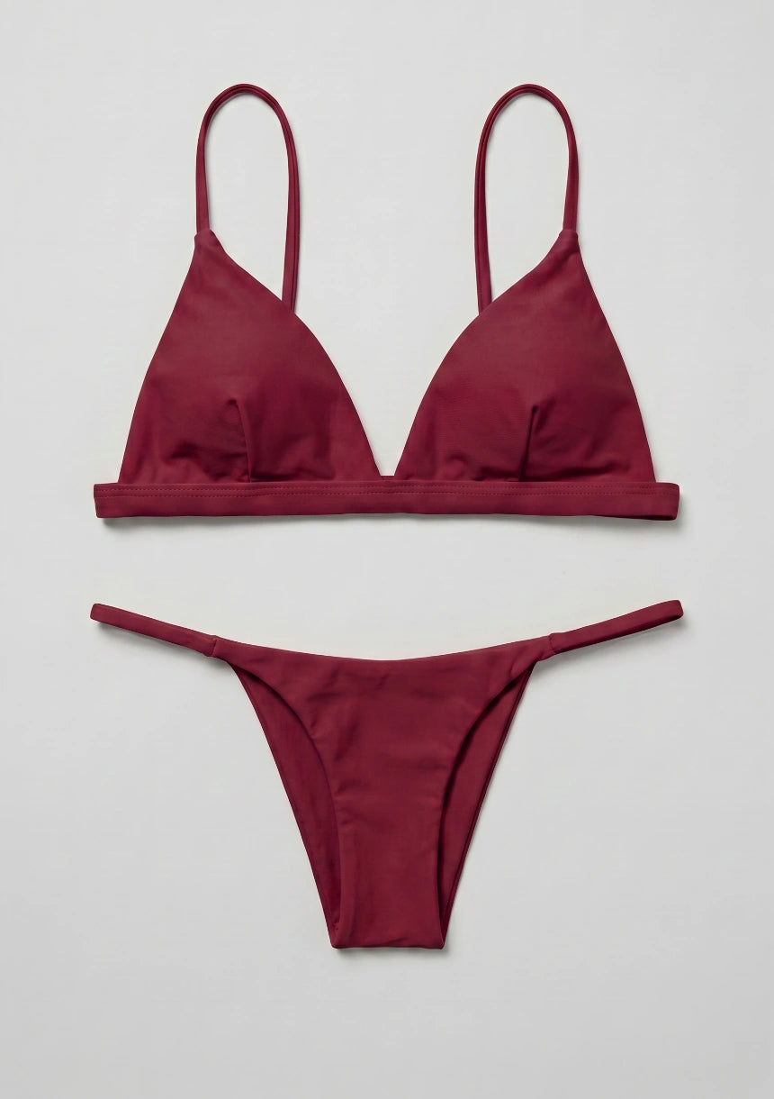 Dwuczęściowy strój kąpielowy bikini z trójkątnymi miseczkami