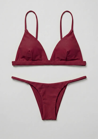 Dwuczęściowy strój kąpielowy bikini z trójkątnymi miseczkami
