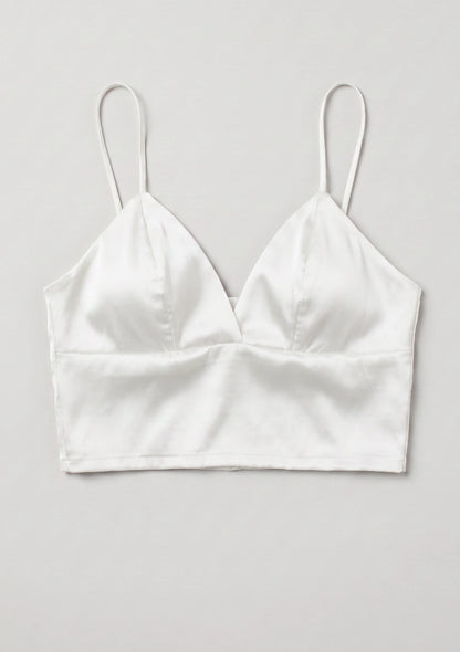 Satynowy biustonosz bralette