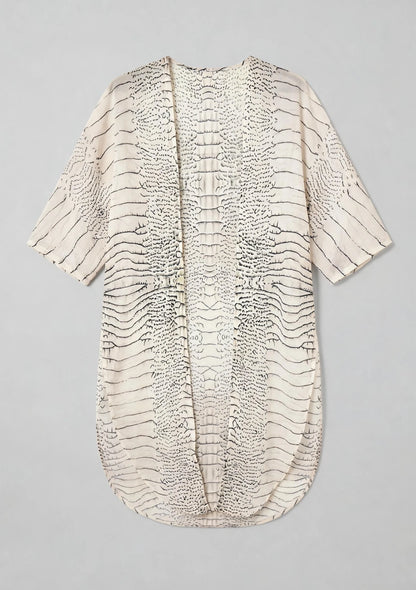Kimono plażowe w zwierzęcy wzór