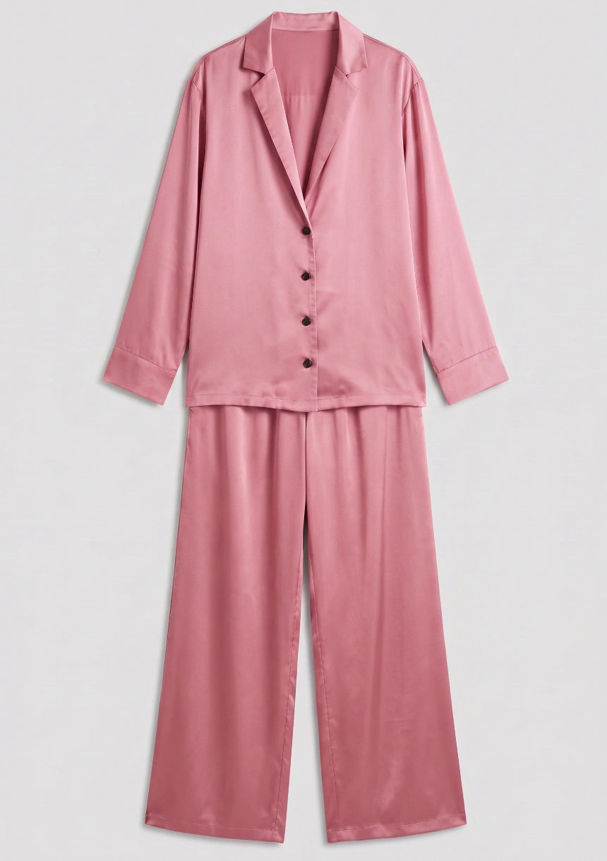 Szeroka satynowa piżama
