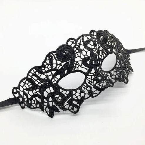Maska koronkowa - Czarny / Uniwersalny
