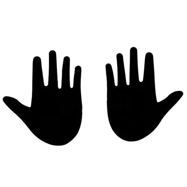Naklejki zakrywające sutki w kształcie rąk - Czarny
