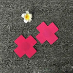 Naklejki zakrywające sutki w kształcie x - Różowy /
