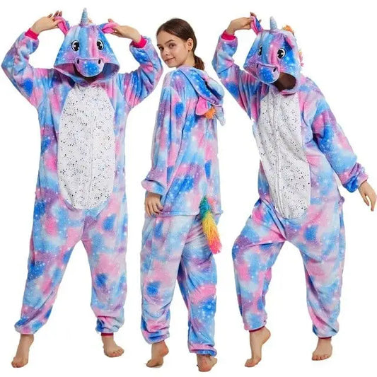 Onesie jednorożec galaxy - Niebieski / S