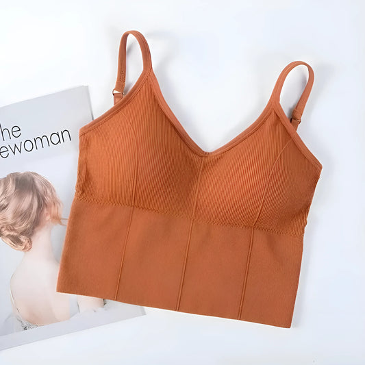 Pomarańczowy Biustonosz bralette w formie topu