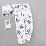 Spodnie do spania w kolorowe wzory - Różowy / S
