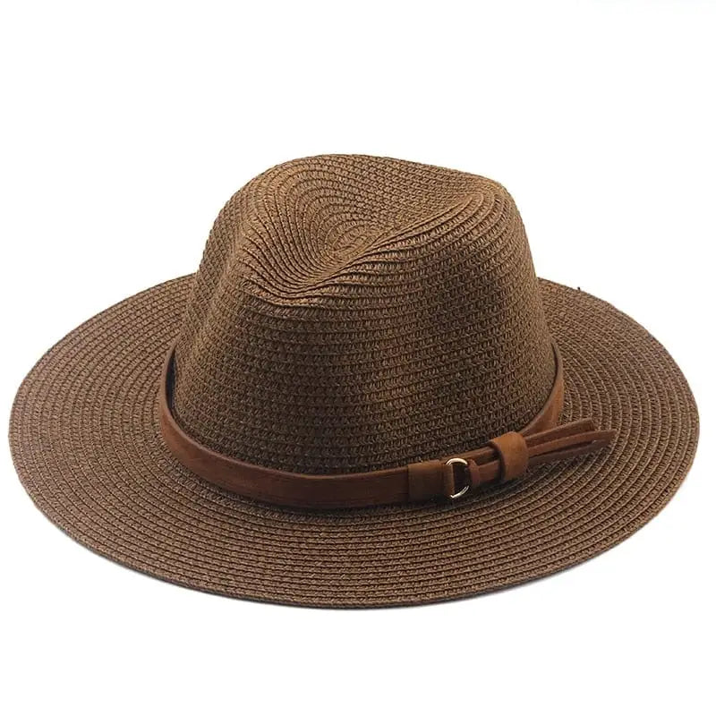 Uniwersalny kapelusz plażowy - Ciemnobrązowy / Uniwersalny